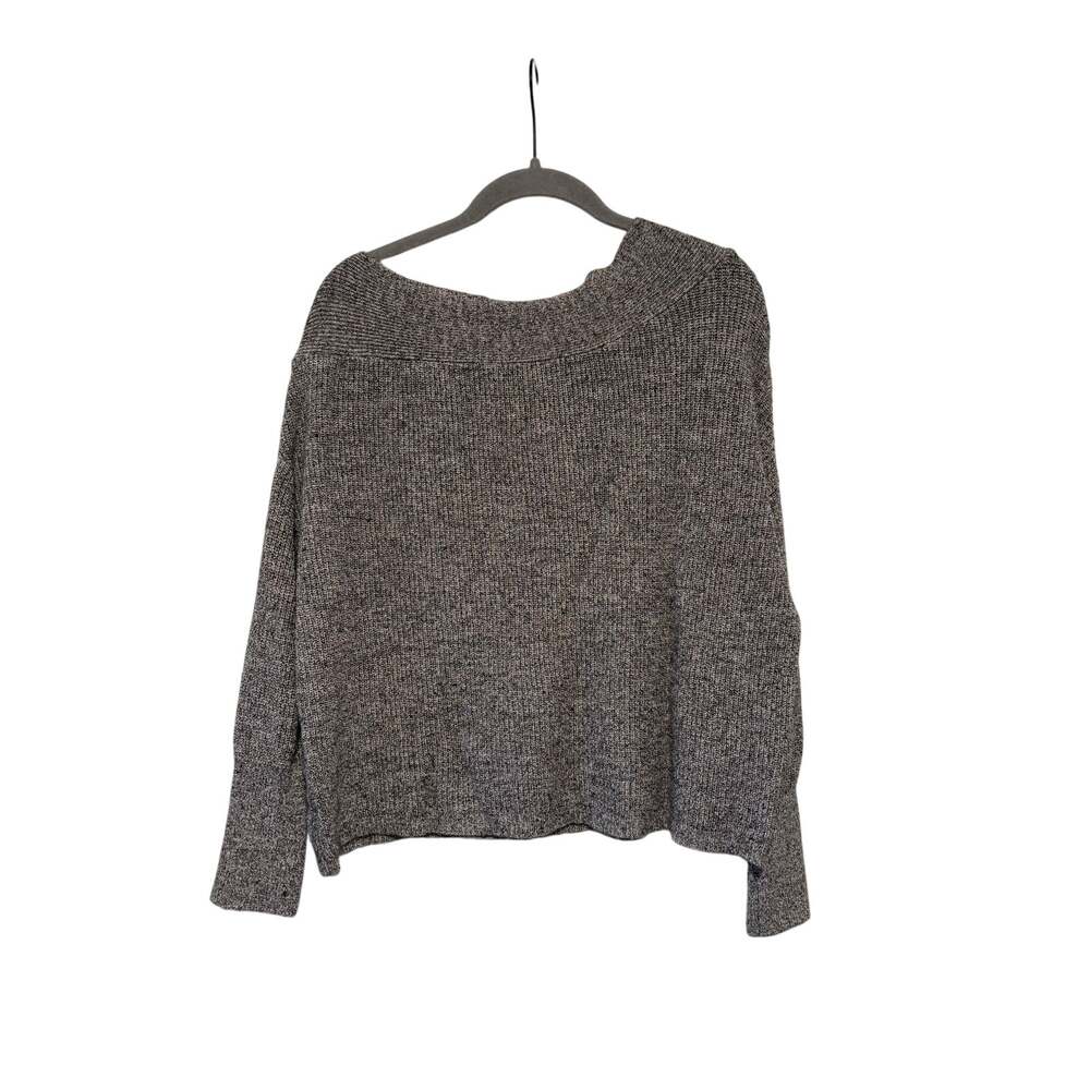 Free People Gray Off-Shoulder Ribbed Sweater S - Picture 2 of 8